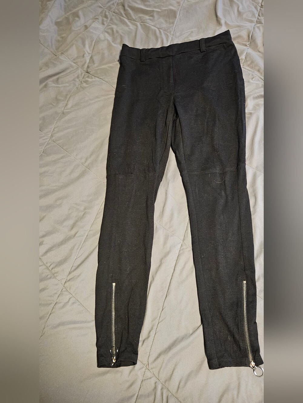 Express High Waisted Black Zippered Leggings